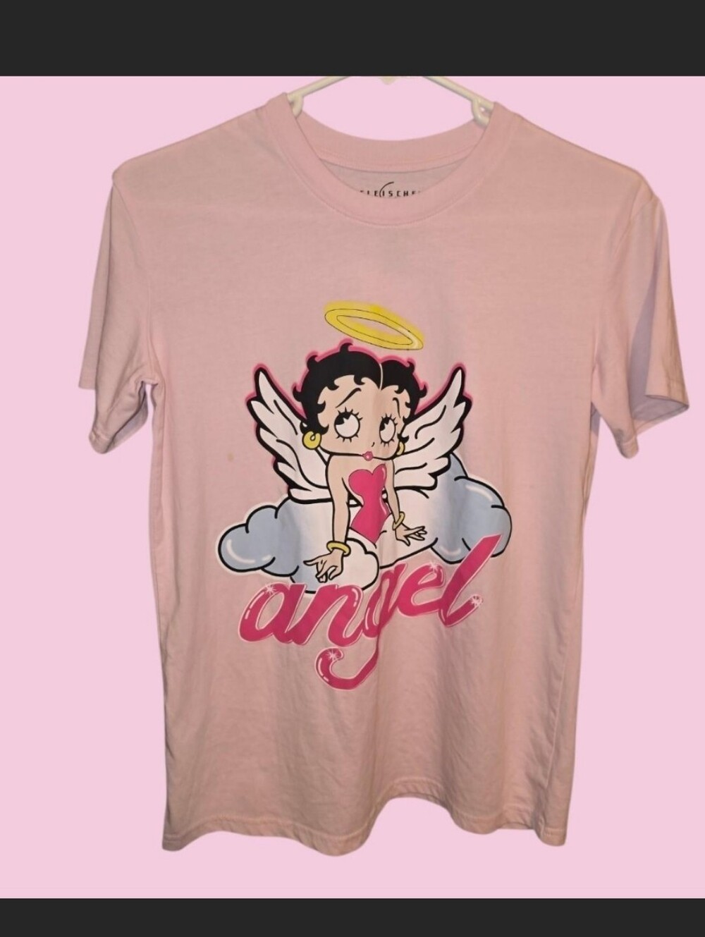 Y2K Pink Angel Betty Boop Tee